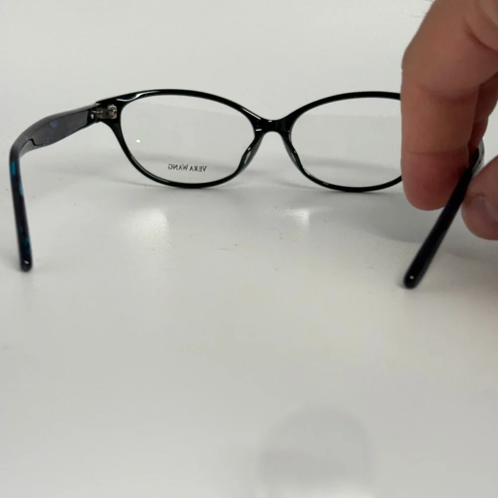Vera‎ Wang VA11 BK Black Teal Tortoise Cat Eye Eyeglasses Frames 55-14-145